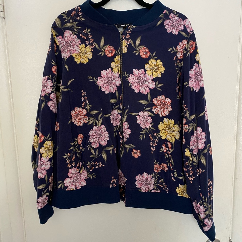Torrid floral bomber jacket